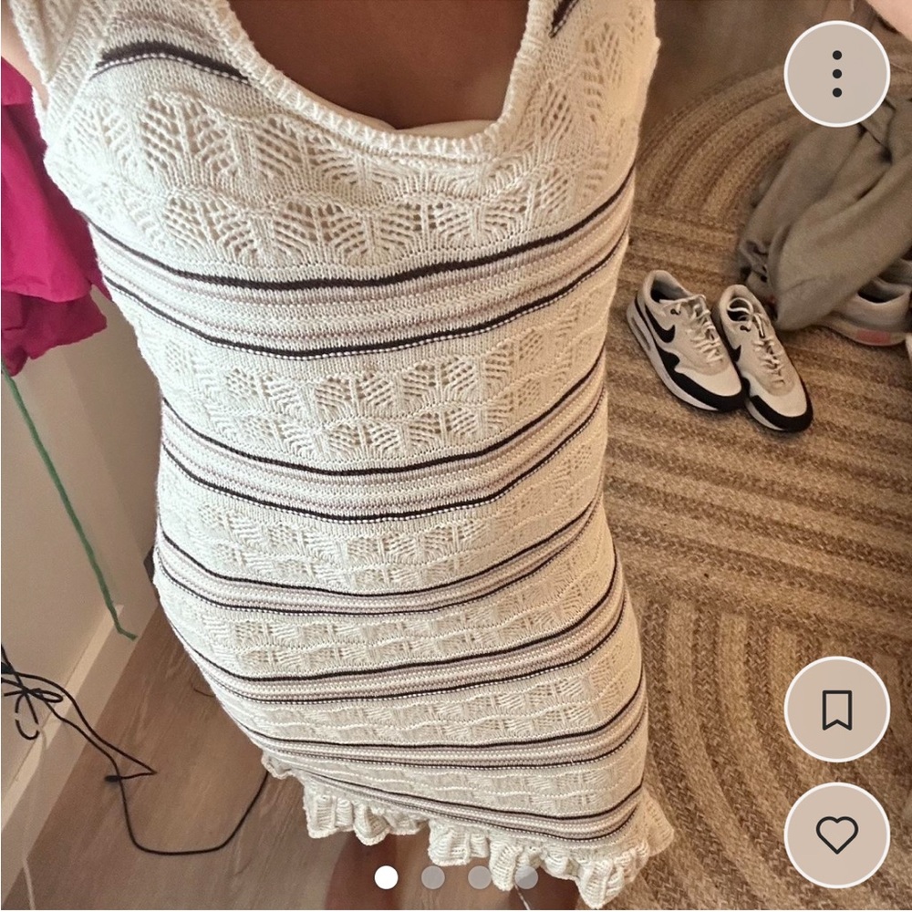 Striped Knit Midi Dress
